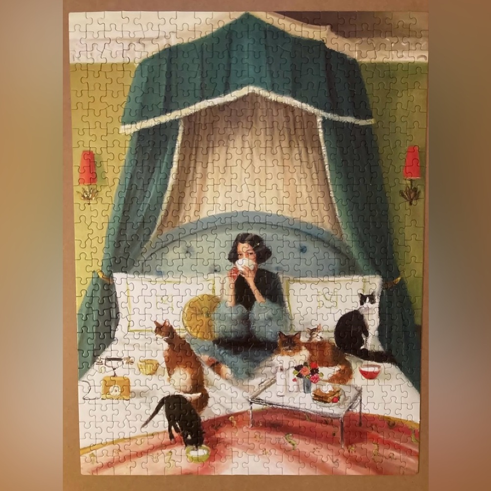 New York Puzzle Companion Breakfast in Bed 500 pc - Picture 2 of 2